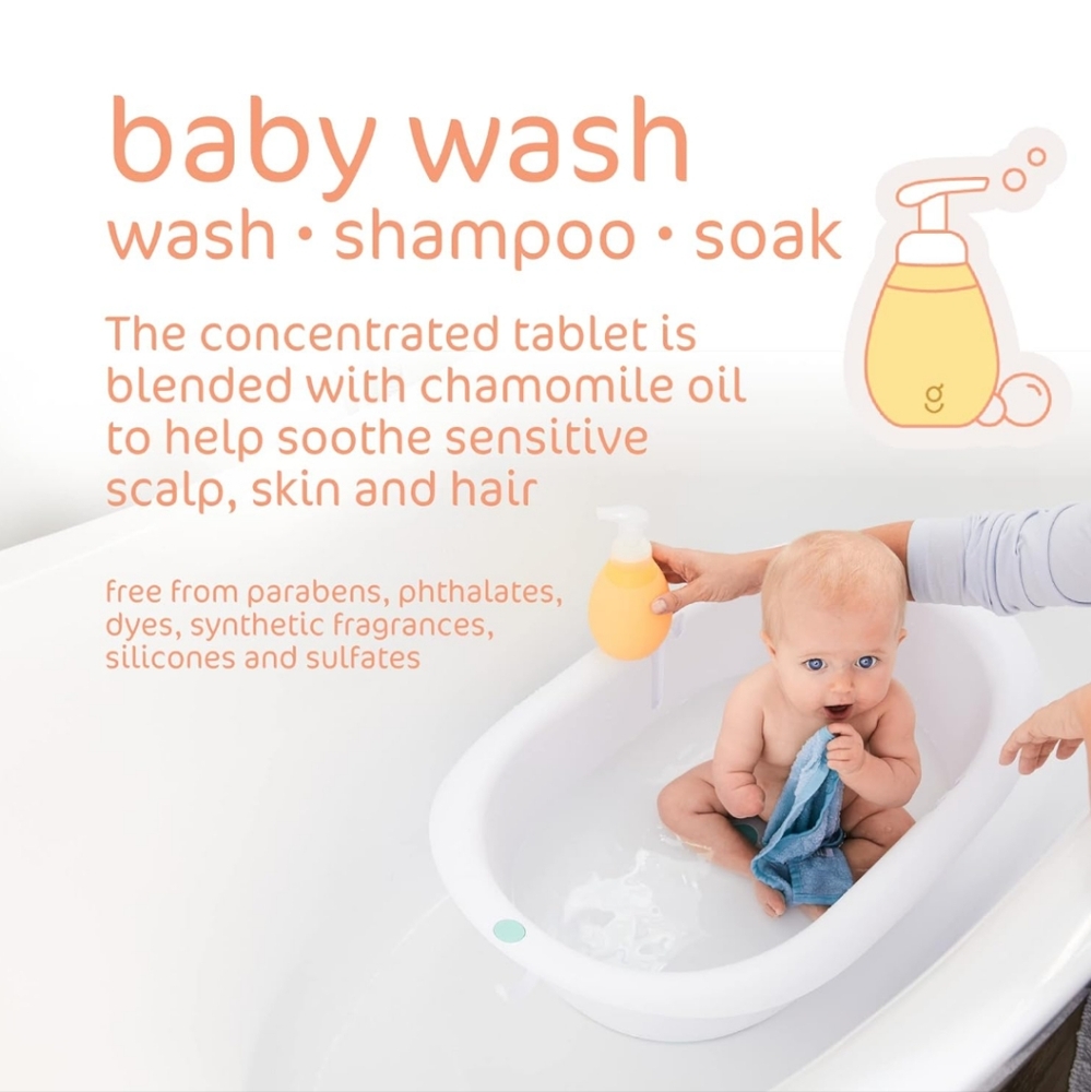 Goodnest Baby wash & shampoo Tablet + Reusable Pump Bottle (12oz) - Picture 2 of 6
